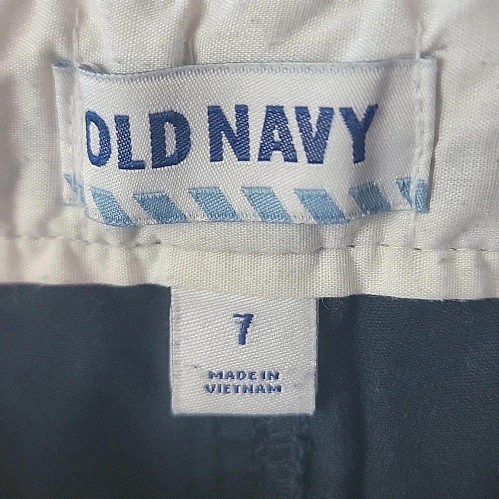 OLD NAVY **3 for $20 item** Boy's‎ Black Cargo Multi-Pocket Casual Shorts 7
